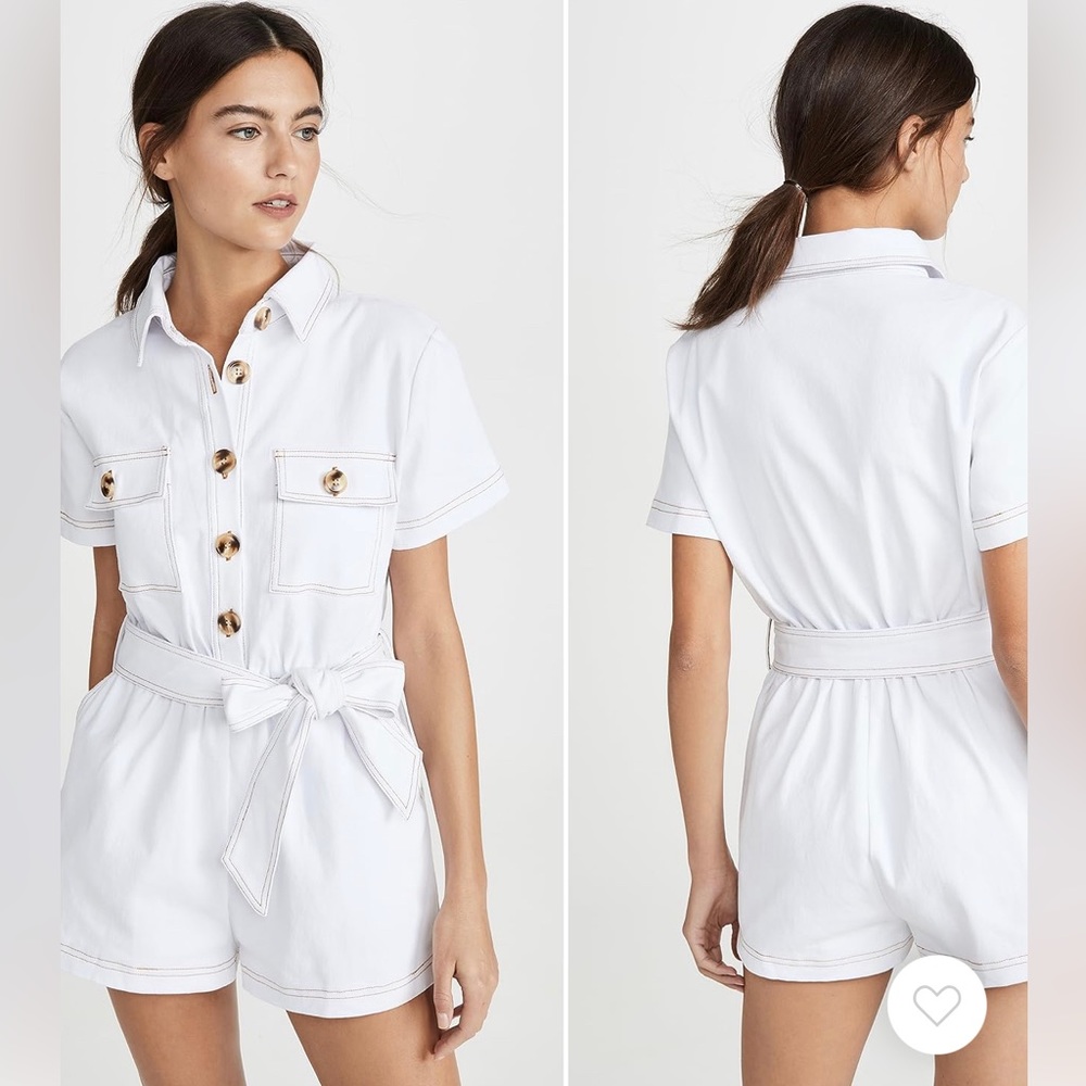 White Charlie Holiday Romper